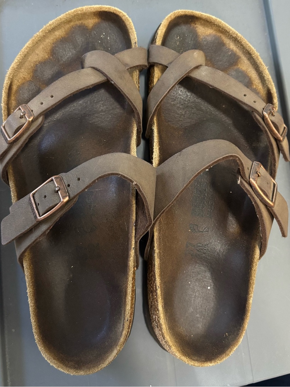 Birkenstock Women's Brown Crisscross Buckle Sandals